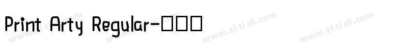 Print Arty Regular字体转换